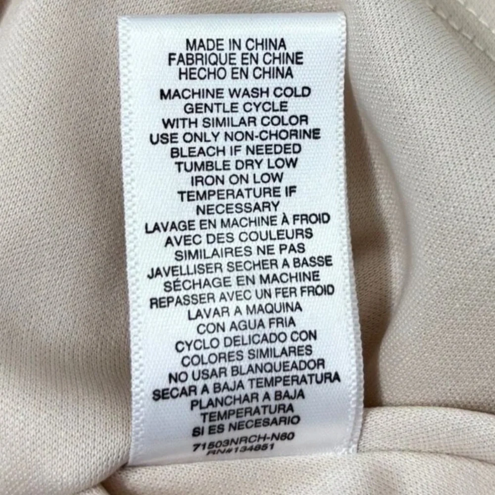 WAYF Nordstrom NWT XL Satin Camisole Top Tank Blouse Champagne Blush Bow Straps - Picture 6 of 7